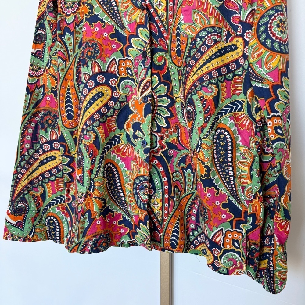Vera Bradley Women's Paisley Blouse Multicolor Long Sleeve Button Front Size S - Picture 3 of 10